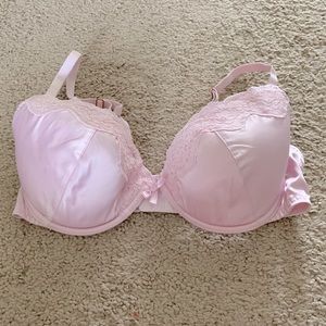 SATIN AND LACE PUSH UP BRA